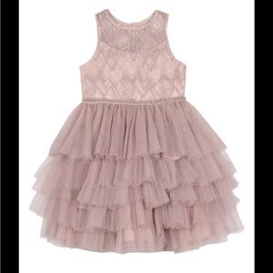 Badgley Mischka Beaded Tulle Party Dress.